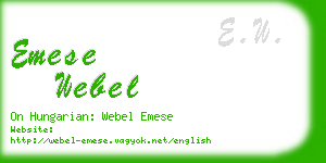 emese webel business card